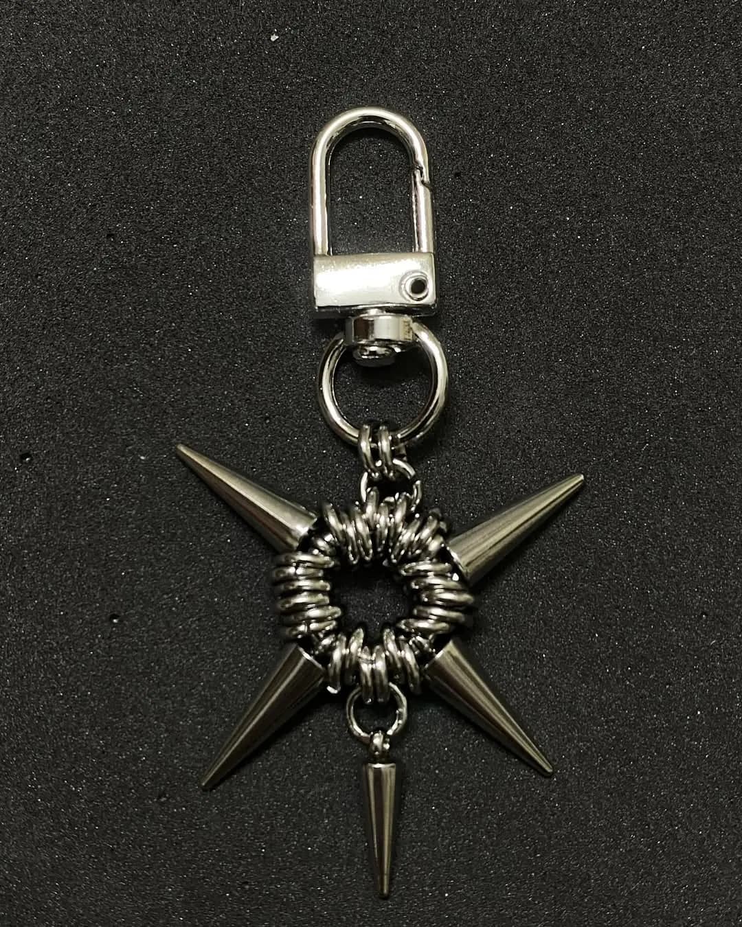 Gothic Chainmail Spiked Keychain
