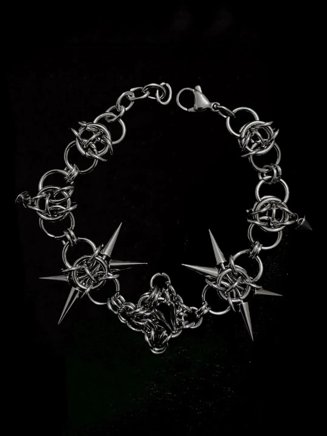 Aether Spike Orb Chainmail Bracelet