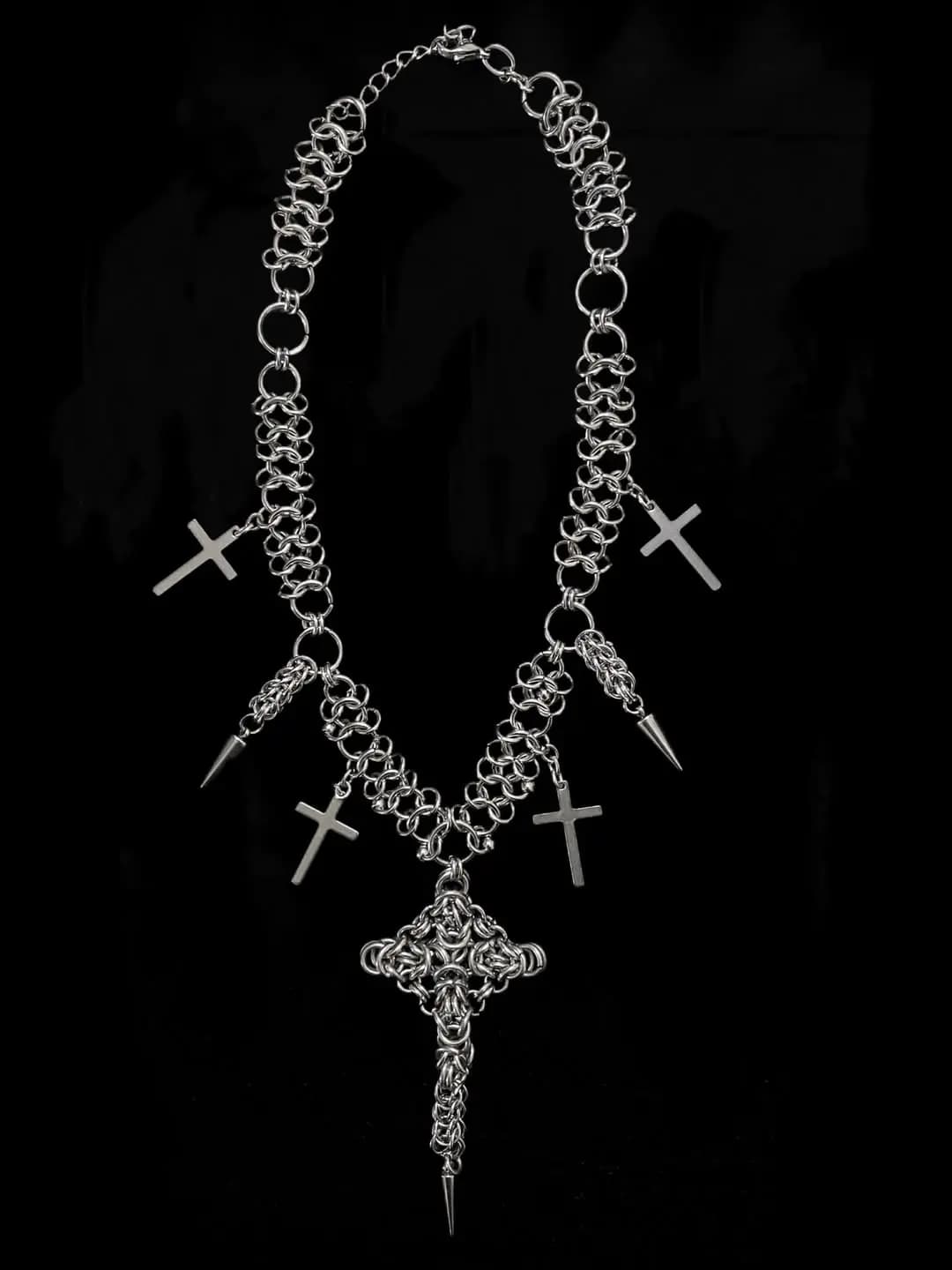 Vesper Spire Drape Chainmail Necklace