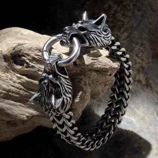 Nordic Wolf Duo Bracelet - Image 2