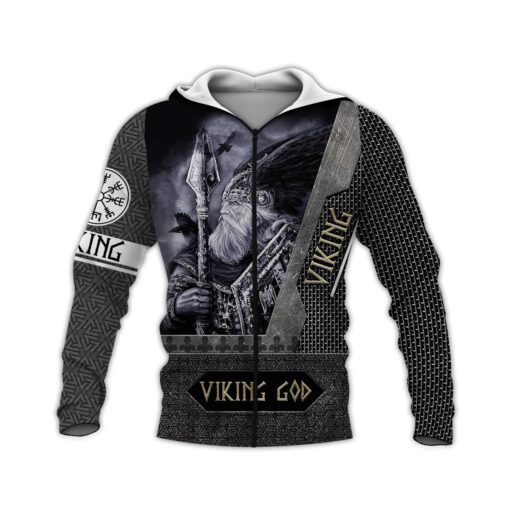 Viking God Zipped Hoodie