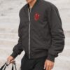 Embroidered Cross and Heart Bomber Jacket Special Collection