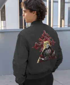 Alternative view of Embroidered Cross and Heart Bomber Jacket Special Collection