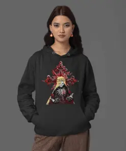 Alternative view of Embroidered Cross and Heart Hoodie Special Collection