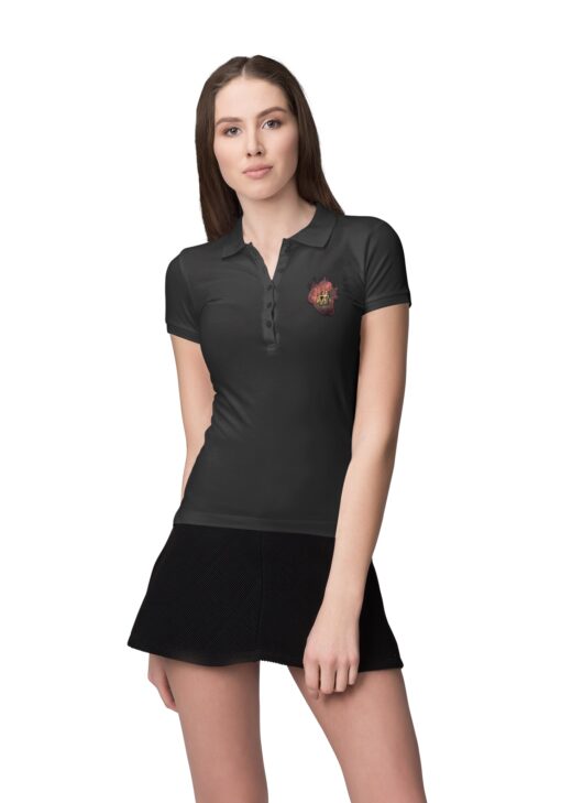 Embroidered Cross and Heart Polo T-Shirt Special Collection