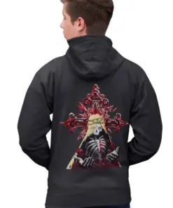 Alternative view of Embroidered Cross and Heart Zipped Hoodie Special Collection