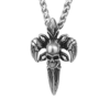 Gothic Biker Skull Cross Pendant