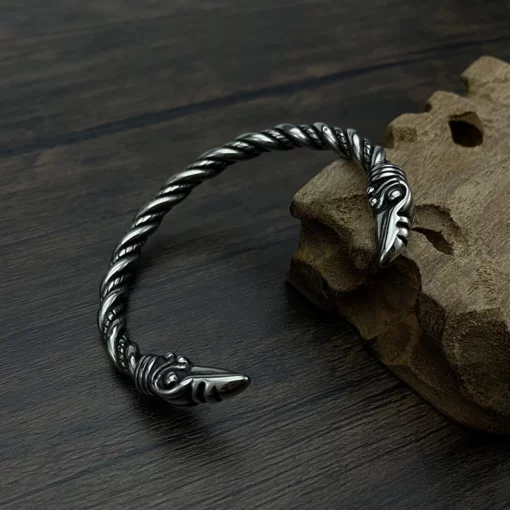 Eagle Heads Viking Bracelet - Image 3