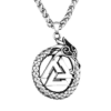 Valknut Dragon Pendant Necklace