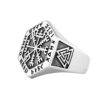 Vegvisir Runic Valknut Ring