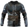 Viking Armor Tattoo 3D Printed Hoodie with Vegvisir Symbol