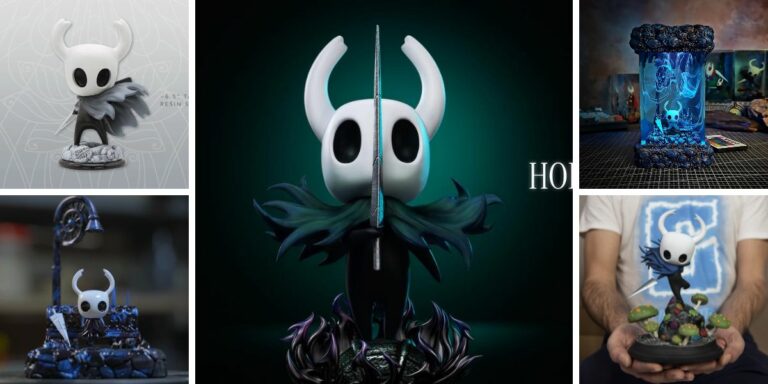 Figurine / Statue Hollow Knight – Le Chevalier (The Knight) – Version Masque Blanc – 15 cm – Base décorée - Collection Figurine / Statue Hollow Knight – Le Chevalier (The Knight) – Version Masque Blanc – 15 cm – Base décorée - Collection