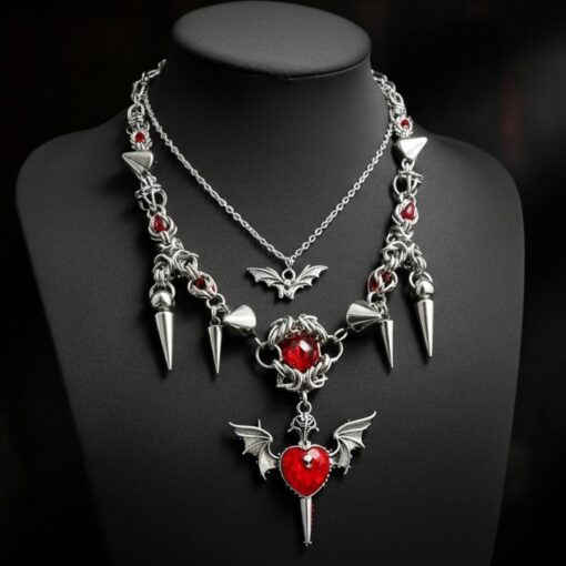 Vampire Heart Gothic Necklace
