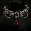 Handmade Gothic Choker — Handmade Gothic Necklace, Stainless Steel, Dark Silver, Grizz Studio