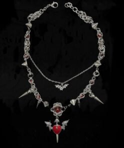Alternative view of Vampire Heart Gothic Necklace