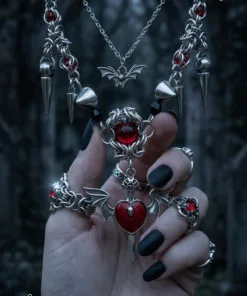 Alternative view of Vampire Heart Gothic Necklace