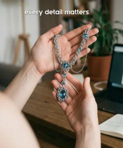 Aqua Sovereign Elven Chain Necklace - Image 8