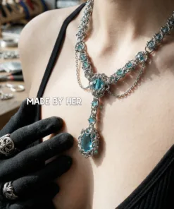 Alternative view of Aqua Sovereign Elven Chain Necklace