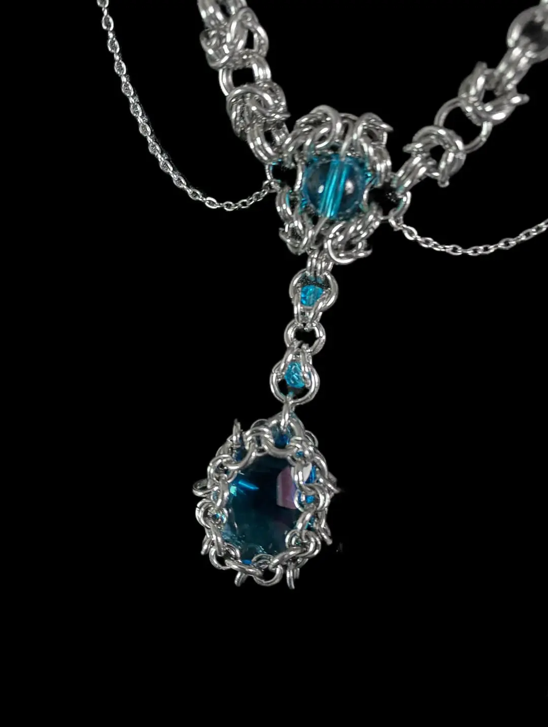 Aqua Sovereign Elven Chain Necklace - Image 3