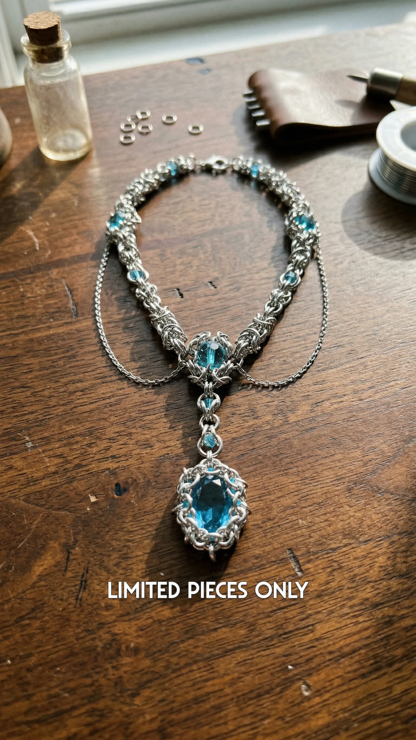 Aqua Sovereign Elven Chain Necklace - Image 5