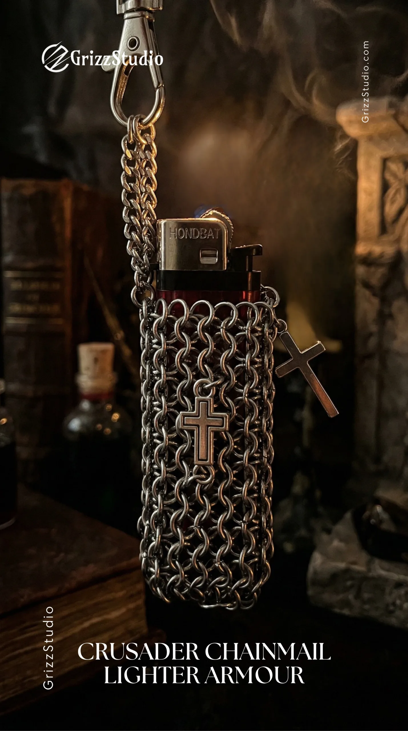 Crusader Chainmail Lighter Case - Gothic Armour - Image 4