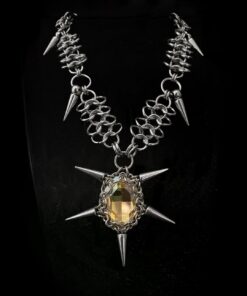 Gothic Solar Spike Chainmail Pendant