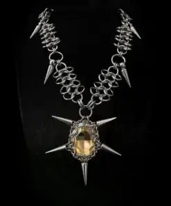 Gothic Solar Spike Chainmail Pendant