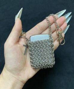 Alternative view of Handcrafted Chainmail Case for Standard Flip-Top Lighters