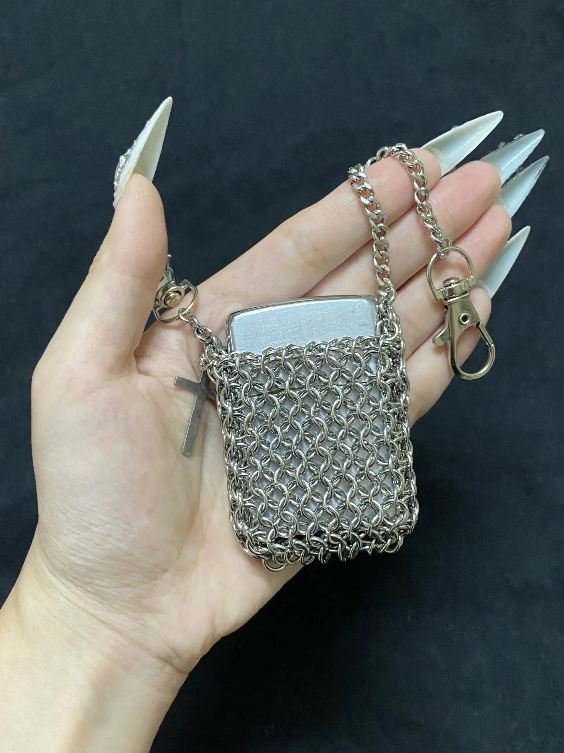 Handcrafted Chainmail Case for Standard Flip-Top Lighters — Grizz Studio