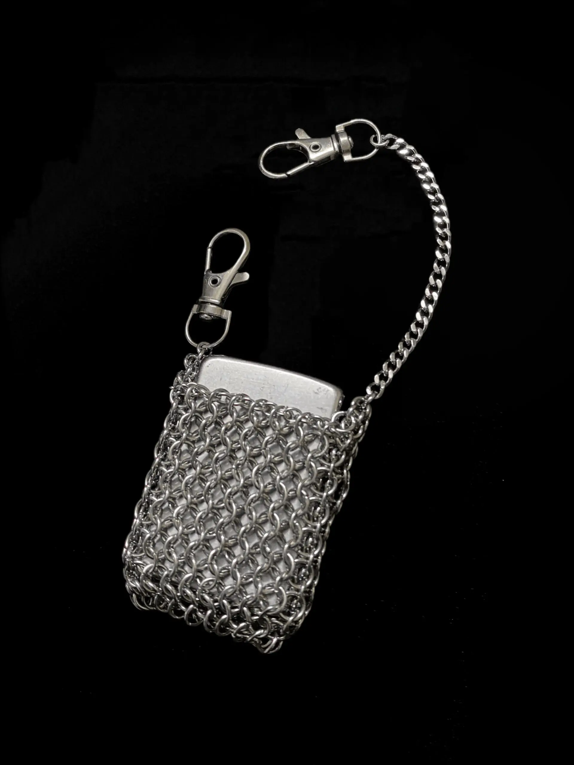 Handcrafted Chainmail Case for Standard Flip-Top Lighters — Grizz Studio