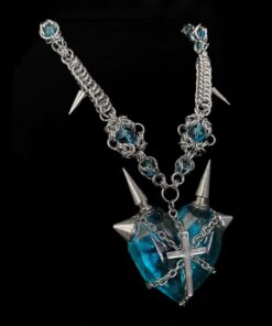 Alternative view of Aether Spikeheart Chainmail Necklace