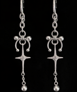Arc Sigil Chain Drop Earring