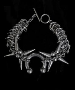 C-Sigil Spike Chainmail Bracelet