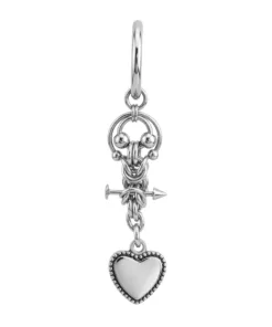 Alternative view of Chainmail Toggle Heart Drop Earring