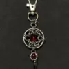 Gothic Chainmail Keychain with Red Core & Steel Spike