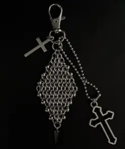 Gothic Chainmail Reliquary Keychain