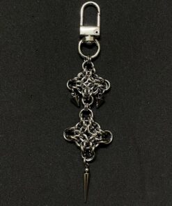 Gothic Chainmail Sigil Spike Keychain