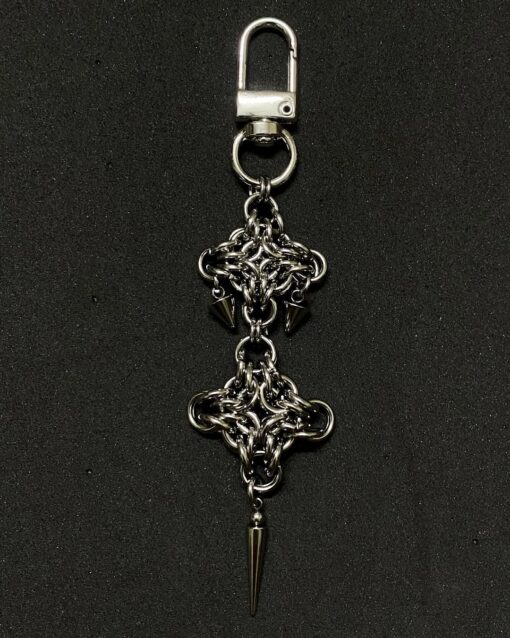 Gothic Chainmail Sigil Spike Keychain - Image 2