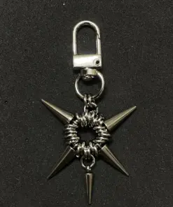 Gothic Chainmail Spiked Keychain
