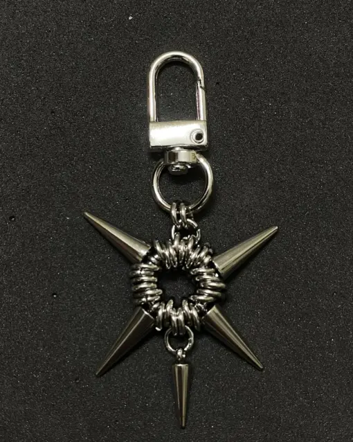 Gothic Chainmail Spiked Keychain
