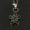 Gothic Chainmail Star Keychain with Spiked Charms
