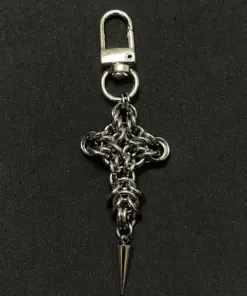 Gothic Knot Keychain with Steel Spike