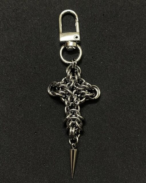 Gothic Knot Keychain with Steel Spike - Image 2