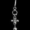 Industrial Chainmail Drop Earring with Sculpted Steel Beads