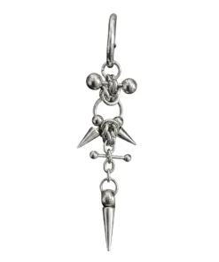Alternative view of Industrial Spike Drop Chain Earring