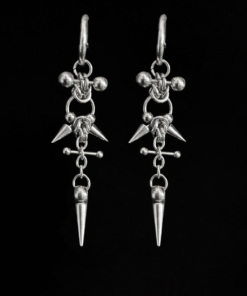 Industrial Spike Drop Chain Earring
