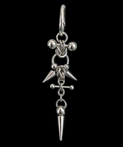 Industrial Spike Drop Chain Earring