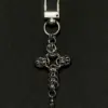 Medieval Chainmail Cross Spike Keychain