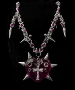 Alternative view of Rosaline Spikeheart Chainmail Necklace