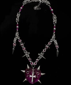 Rosaline Spikeheart Chainmail Necklace